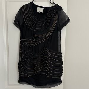 3.1 Phillip Lim Black Zipper Dress. Size 0